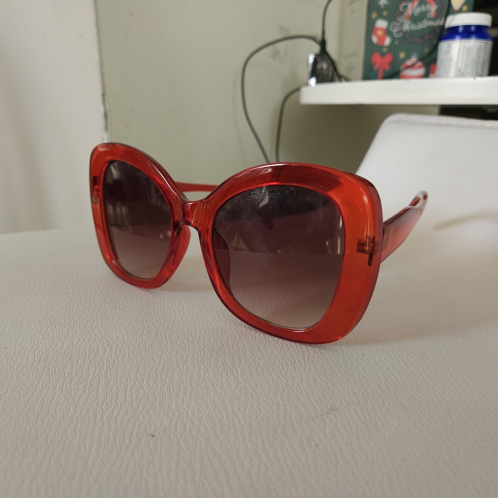 Red Oversized Sunglasses